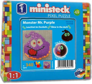 ministeck the ORIGINAL "Glow in the dark" - Monster Mr. Purple
